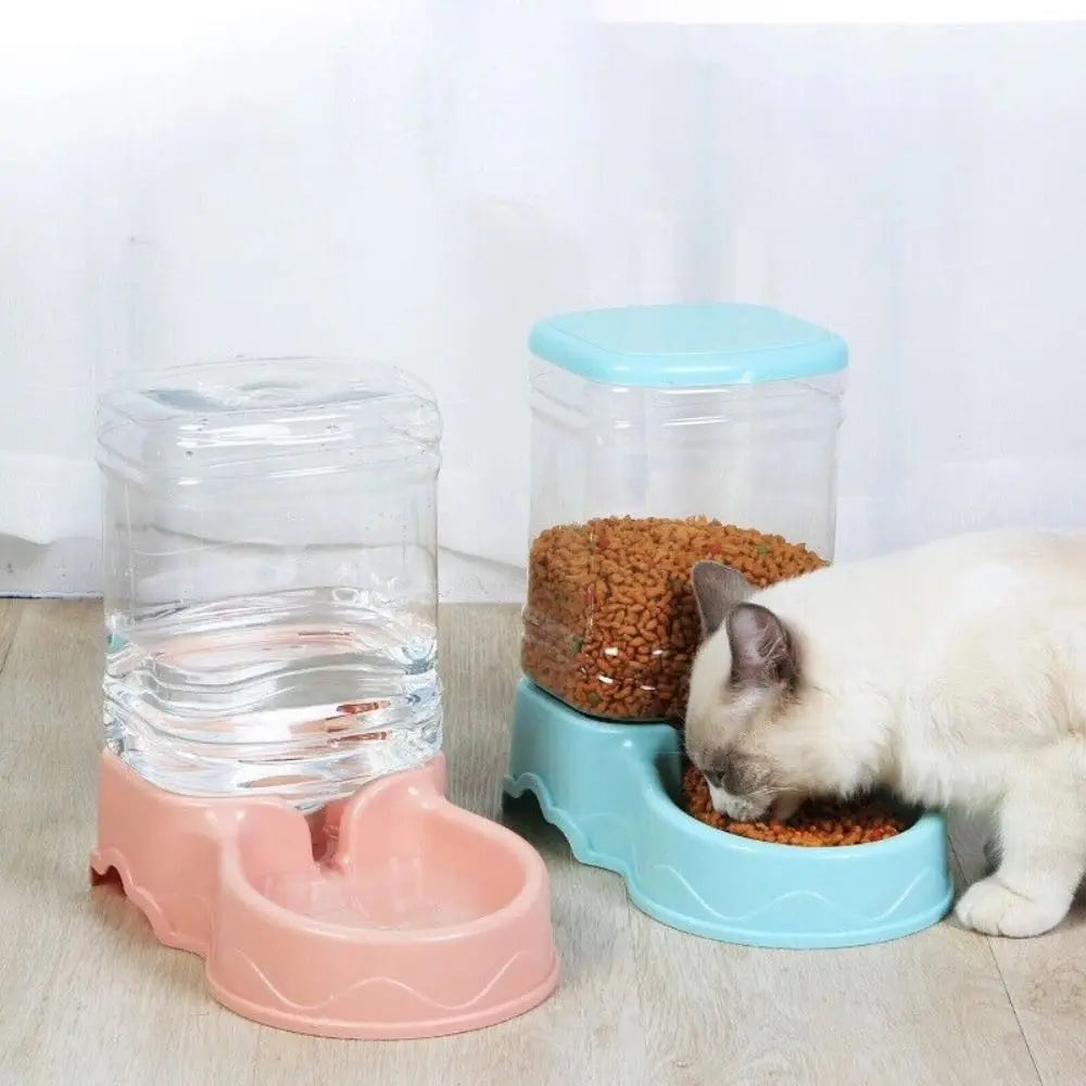 Corner Pet Feeder & Water Dispenser — 3.8L