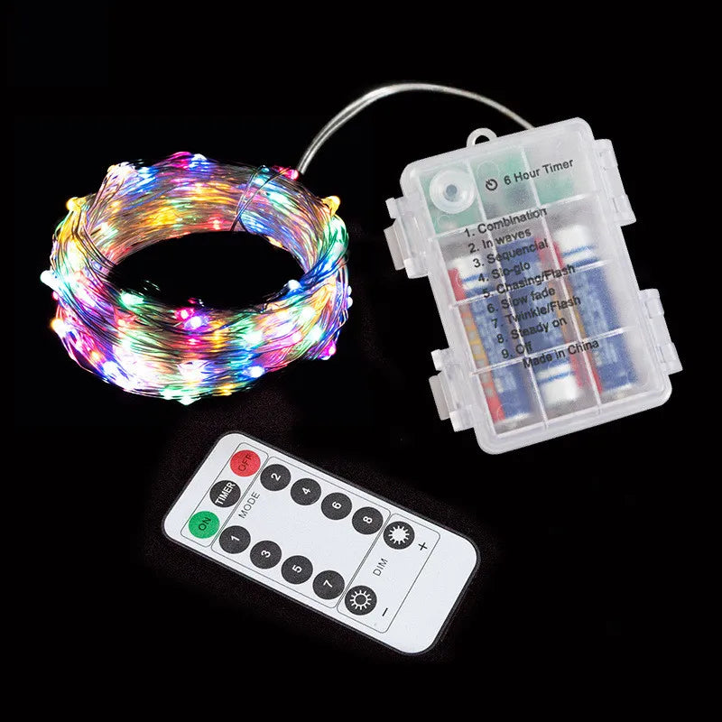8-Mode Remote LED String Lights