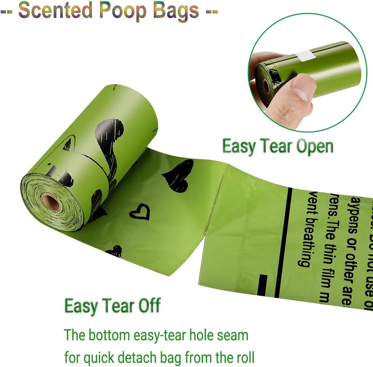 Scented Biodegradable Dog Poop Bags — Bulk Rolls