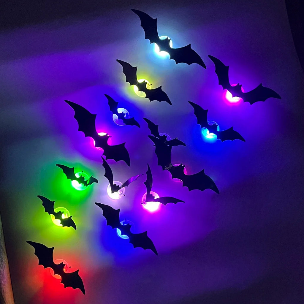 3D Bat LED Wall Sticker Decor