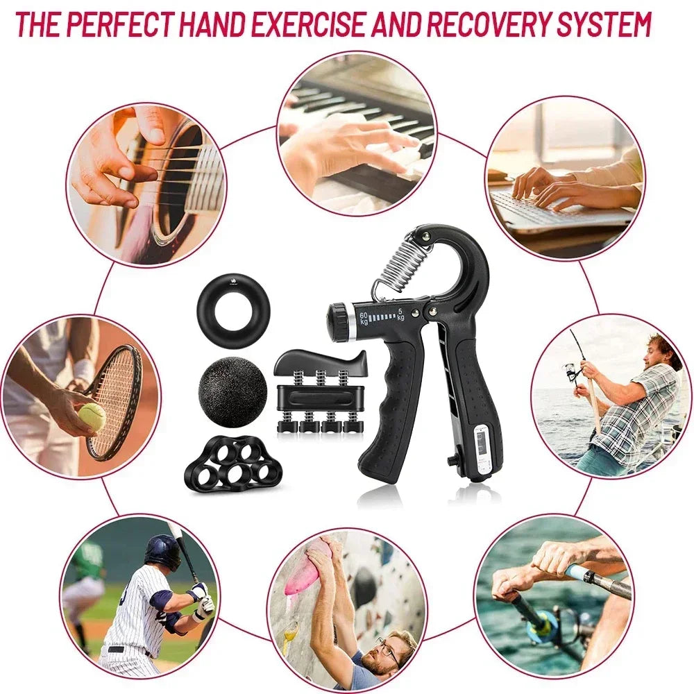 Adjustable Grip Strength Trainer Kit — 5-60kg