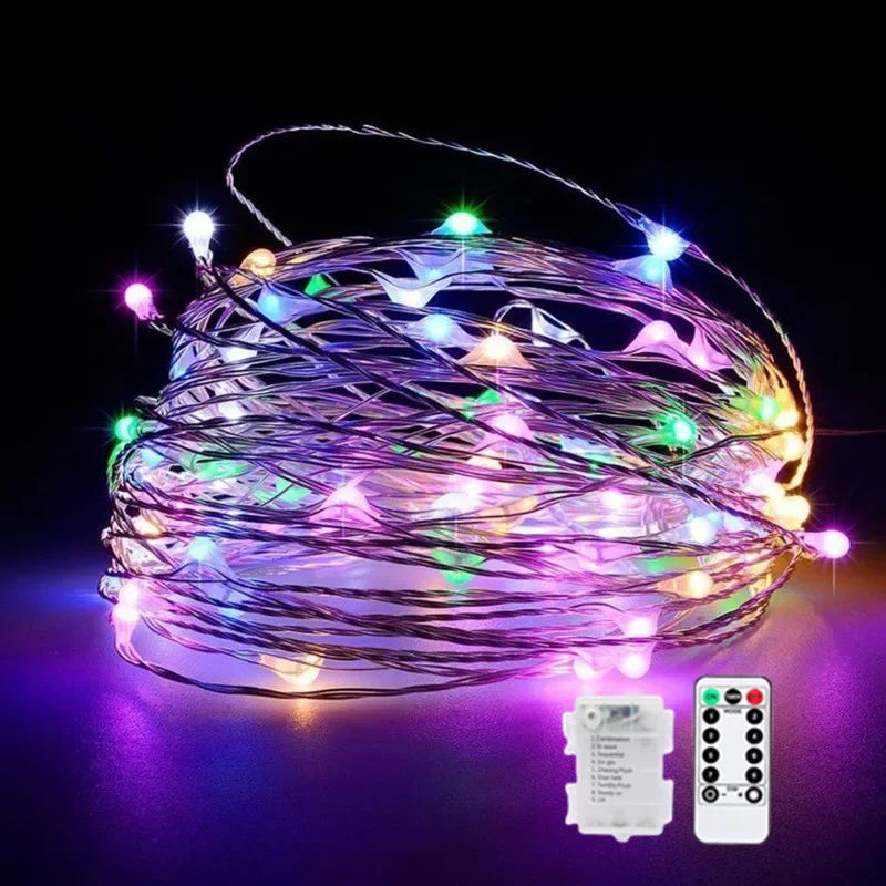 8-Mode Remote LED String Lights