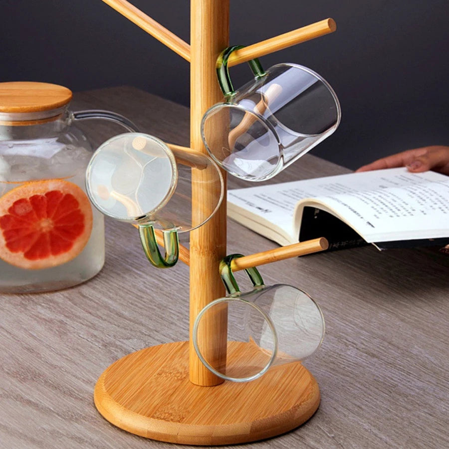 Bamboo Mug & Cup Storage Rack