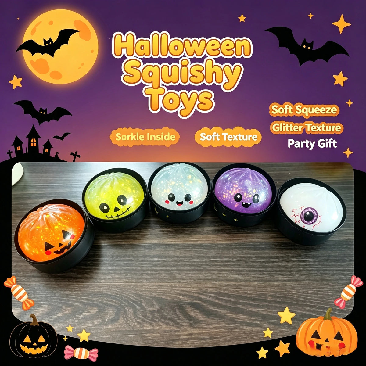 Halloween Dumpling Squishy Toy — 8cm