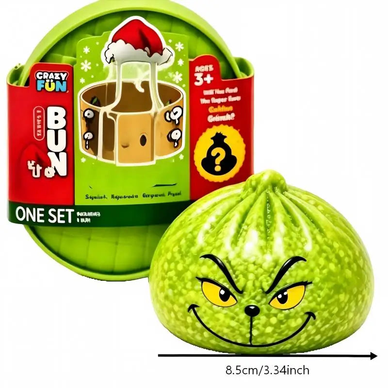 Glitter Green Dumpling Squishy Toy — 8.5cm