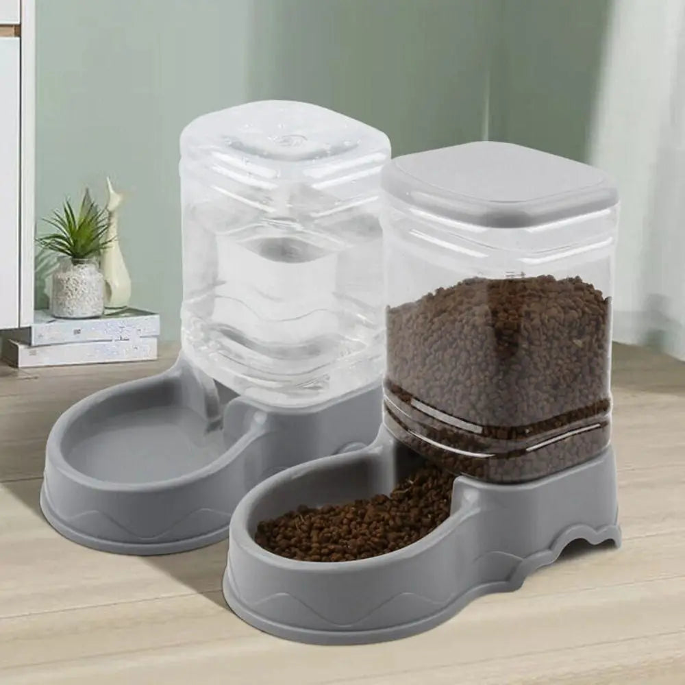 Corner Pet Feeder & Water Dispenser — 3.8L